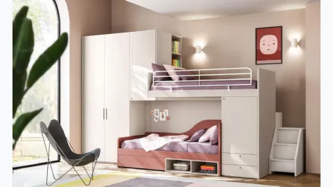 Space-saving bedroom 53 in Mistral loft style