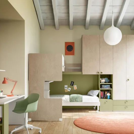Space-saving bedroom 57 with loft by Mistral