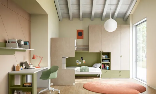 Space-saving bedroom 57 with loft by Mistral