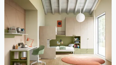 Space-saving bedroom 57 with loft by Mistral