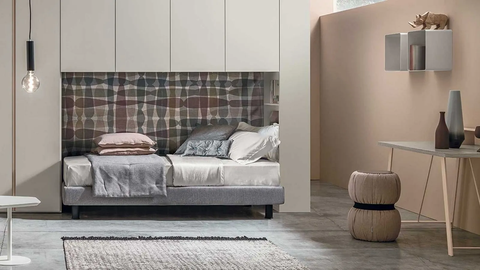 Loft bed with desk Composition 08A by Tomasella