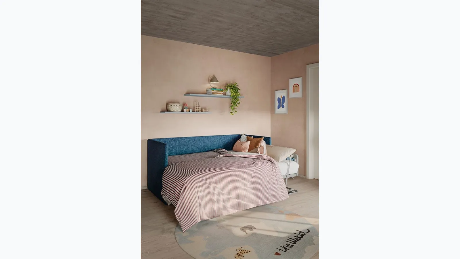 Bedroom with Golf K28 sofa bed by Colombini Casa.