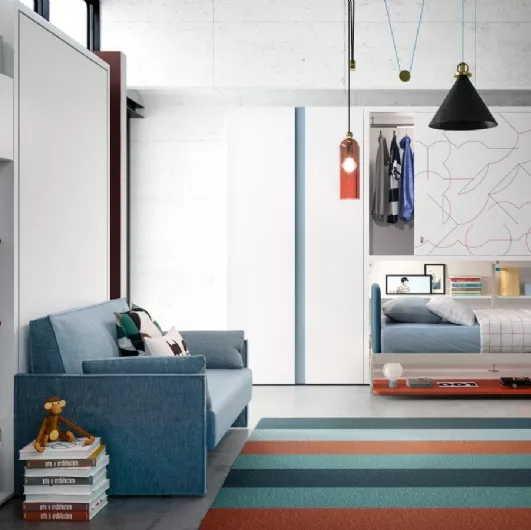 Kali Ponte Board space-saving bedroom by Clei.