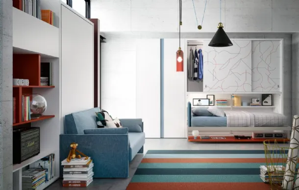 Kali Ponte Board space-saving bedroom by Clei.
