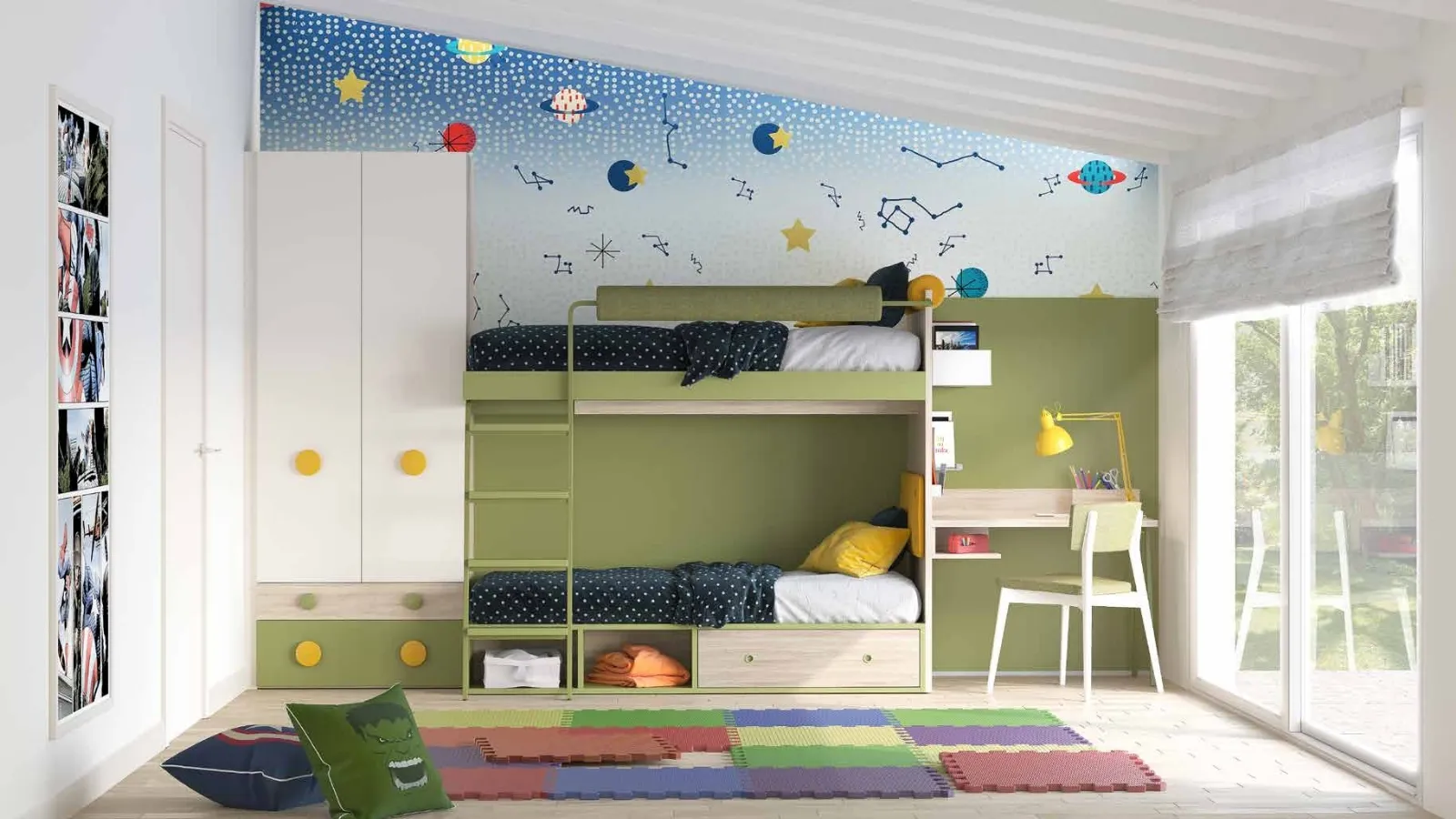 Bedroom with bunk beds Open 01 by S75