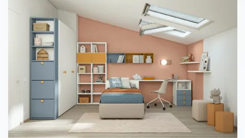 Volo Kid C001 children's bedroom by Colombini Casa.