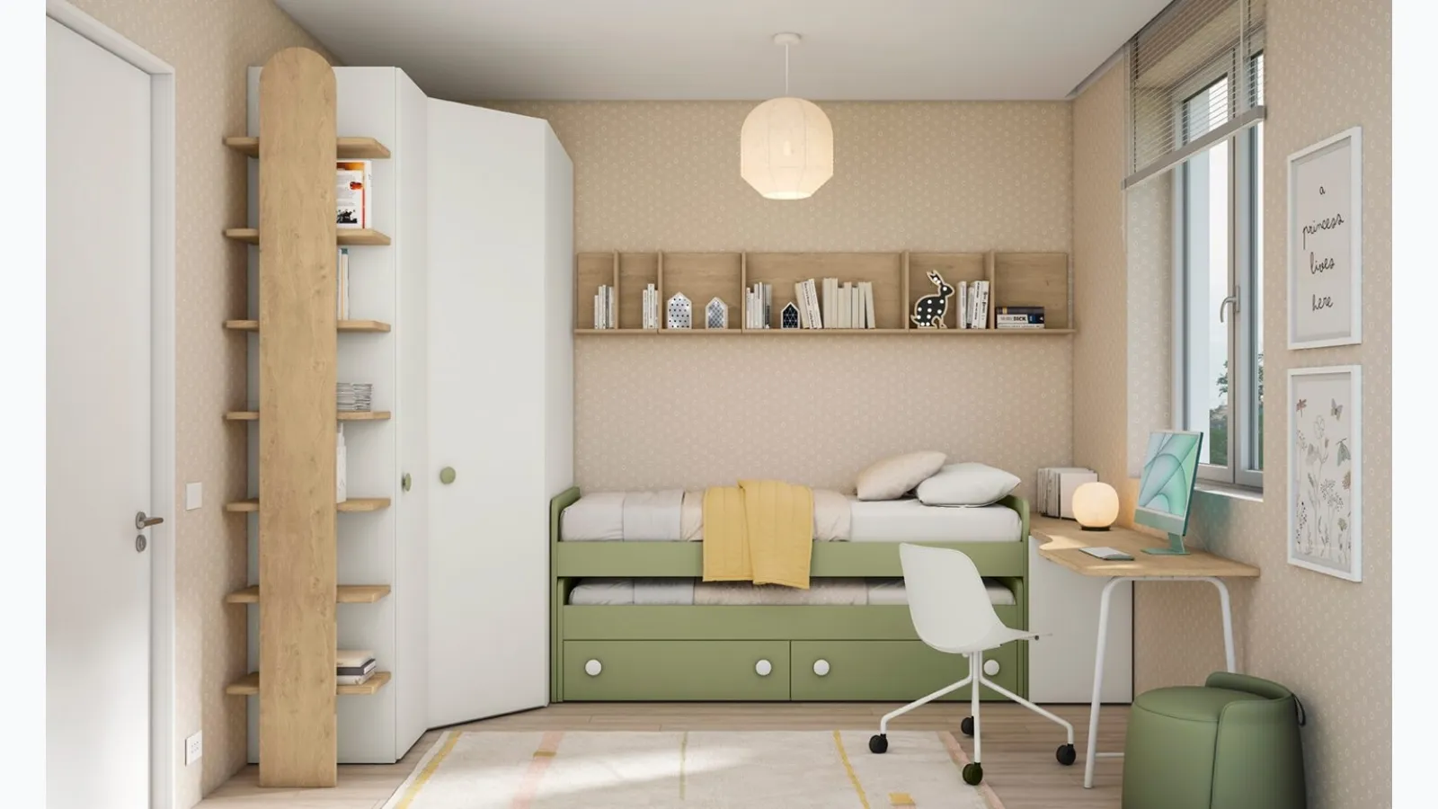 Volo Kid C004 bedroom by Colombini Casa.