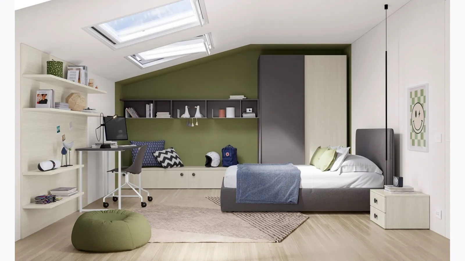 Volo Kid C010 children's bedroom by Colombini Casa.