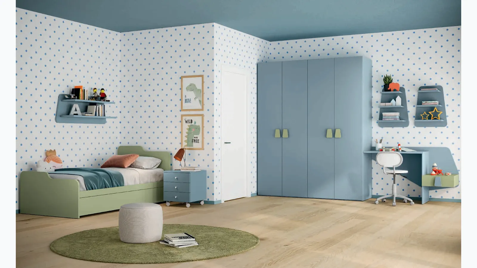 Volo Kid C019 children's bedroom by Colombini Casa.