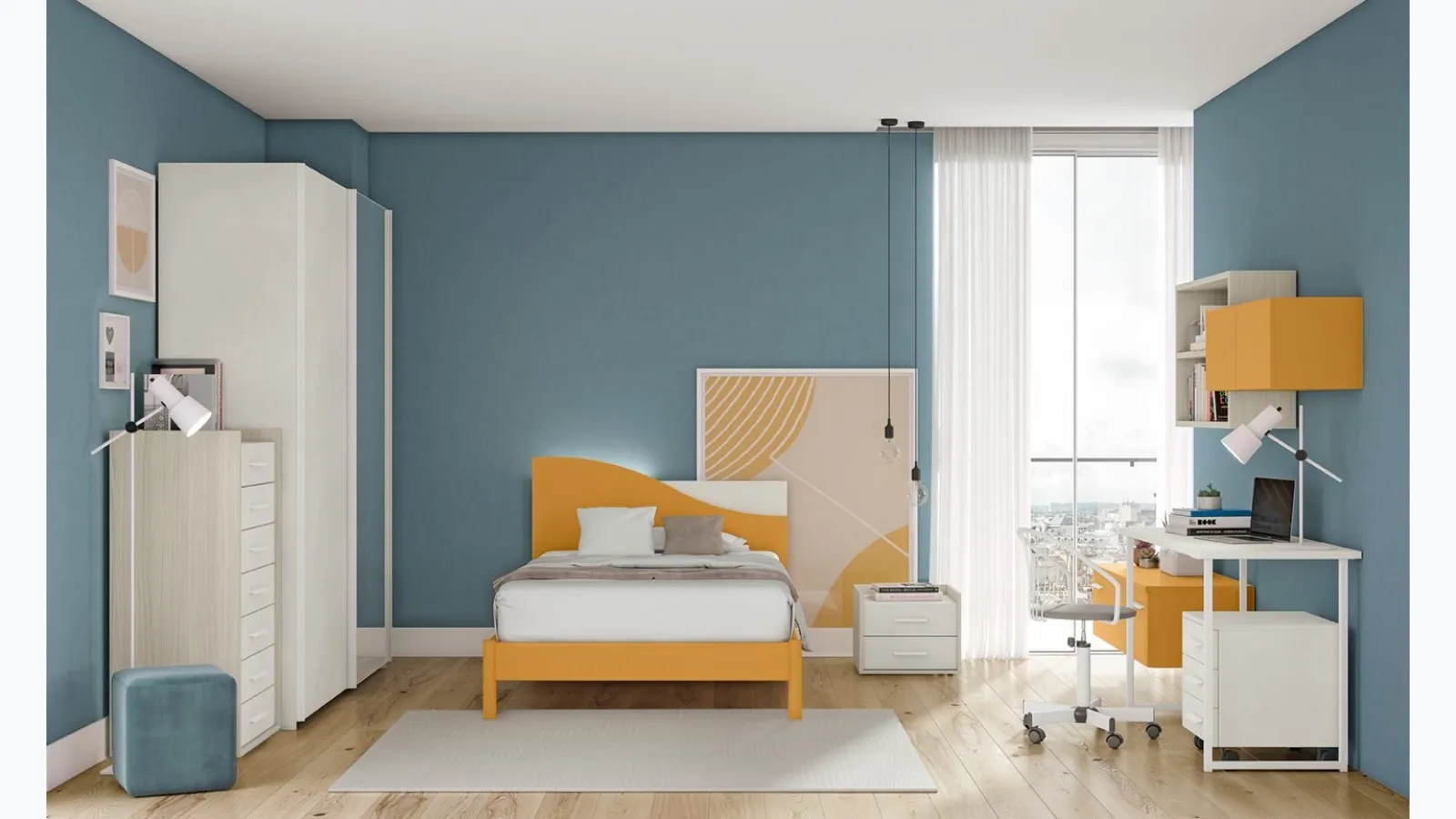 Flight Kid C020 bedroom by Colombini Casa.