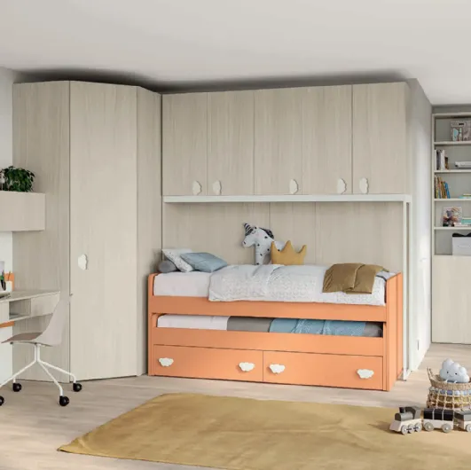 Loft bed room Volo Kid C026 by Colombini Casa.