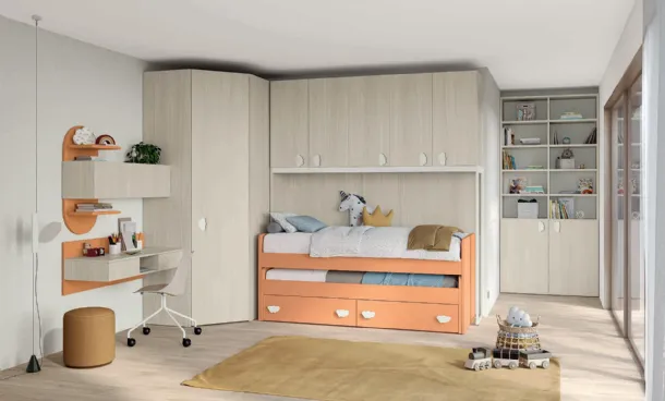 Loft bed room Volo Kid C026 by Colombini Casa.