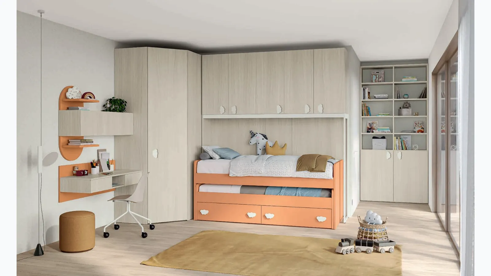 Loft bed room Volo Kid C026 by Colombini Casa.