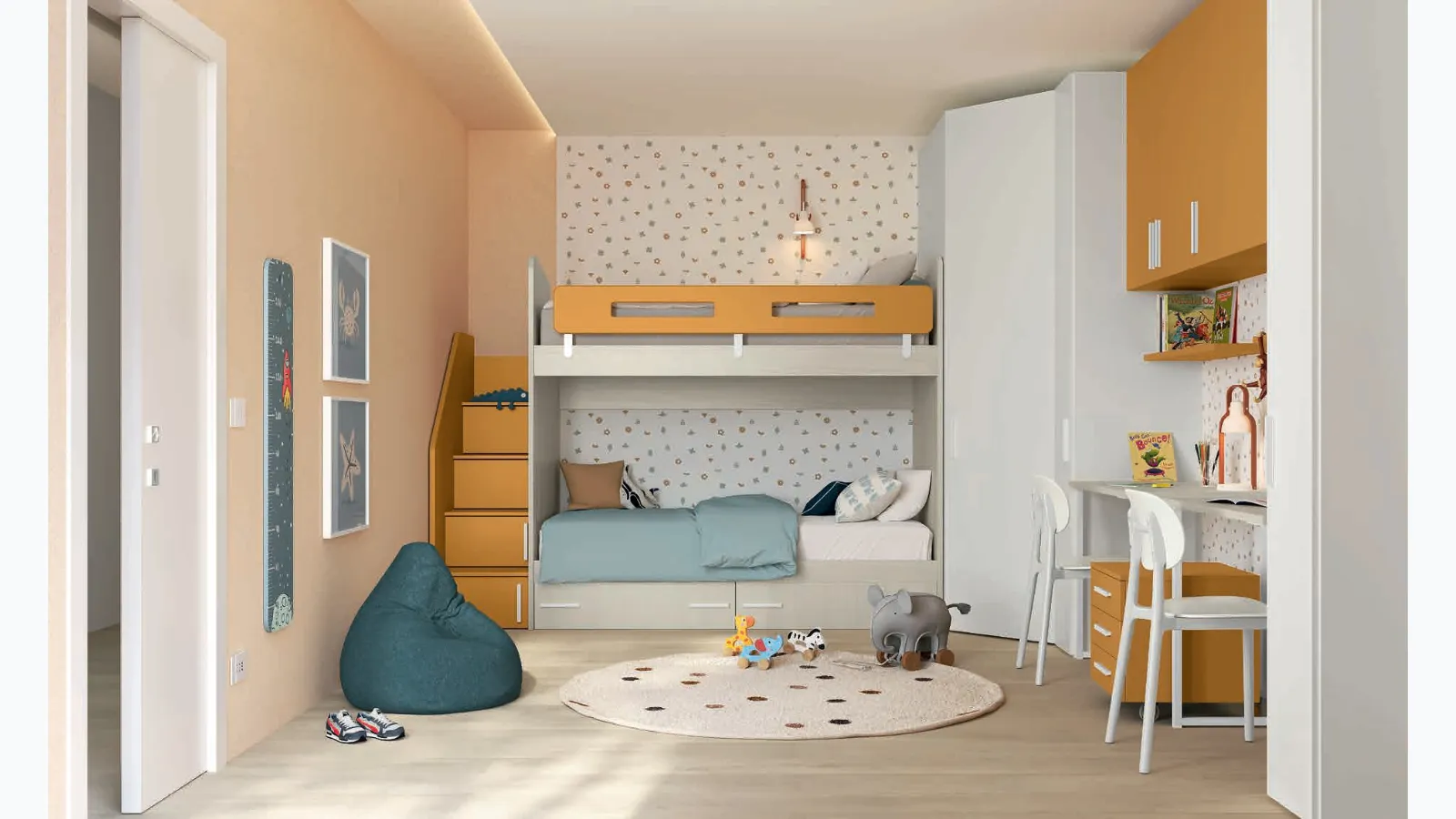 Volo Kid C031 children's bedroom by Colombini Casa.