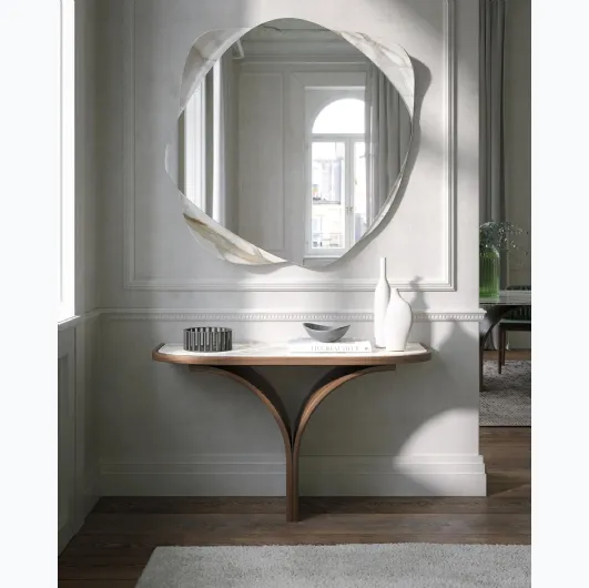 Arc entrance mobile made of stoneware and wood by Tonin Casa.
