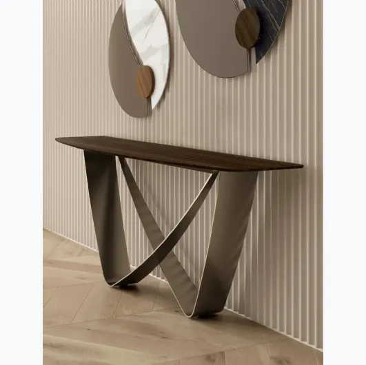 Bontempi's wooden Bach entrance console table in English.