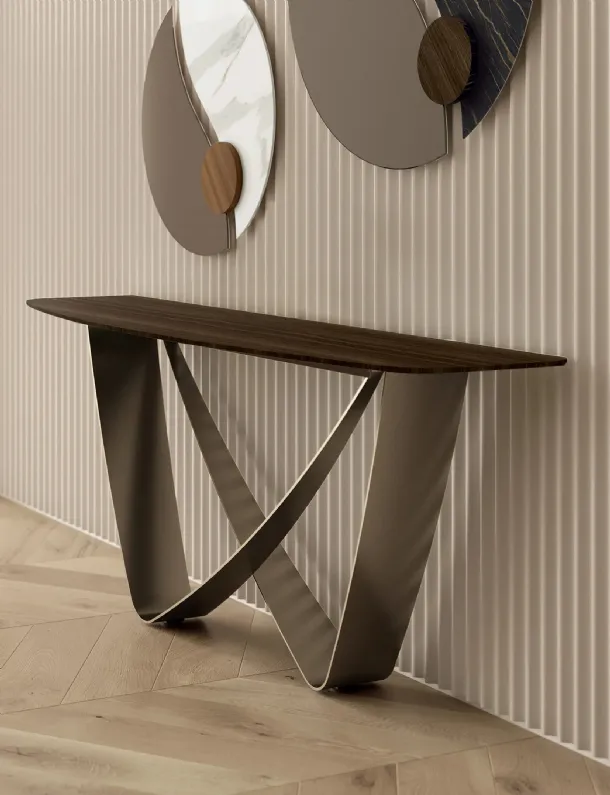 Bontempi's wooden Bach entrance console table in English.