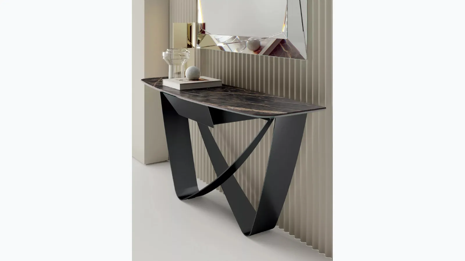 Mobile entrance Bach Console in SuperMarble by Bontempi