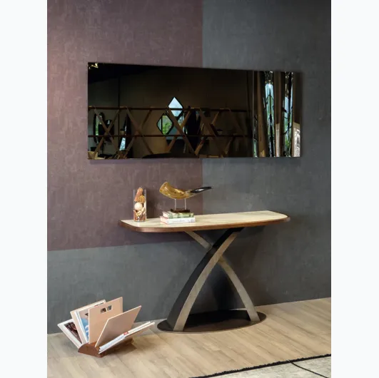 Elite Eliseo entrance mobile in porcelain gres and solid wood by Tonin Casa