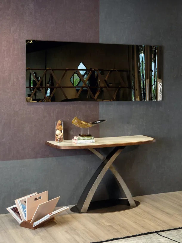 Elite Eliseo entrance mobile in porcelain gres and solid wood by Tonin Casa