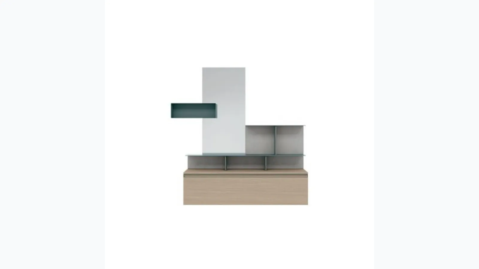 Mobile entryway 05 in sand oak and light cement by Tomasella