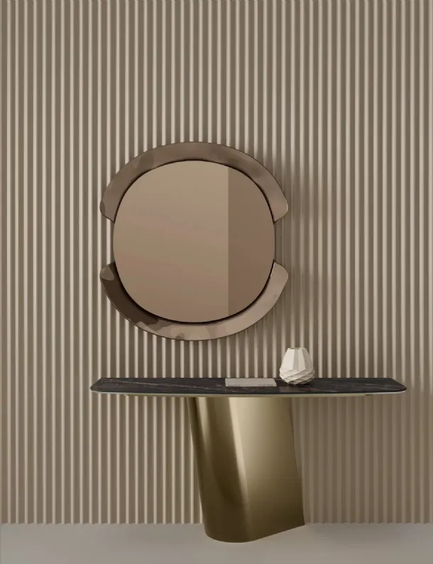 Mobile entrance Kimono Console with SuperMarmo top by Bontempi