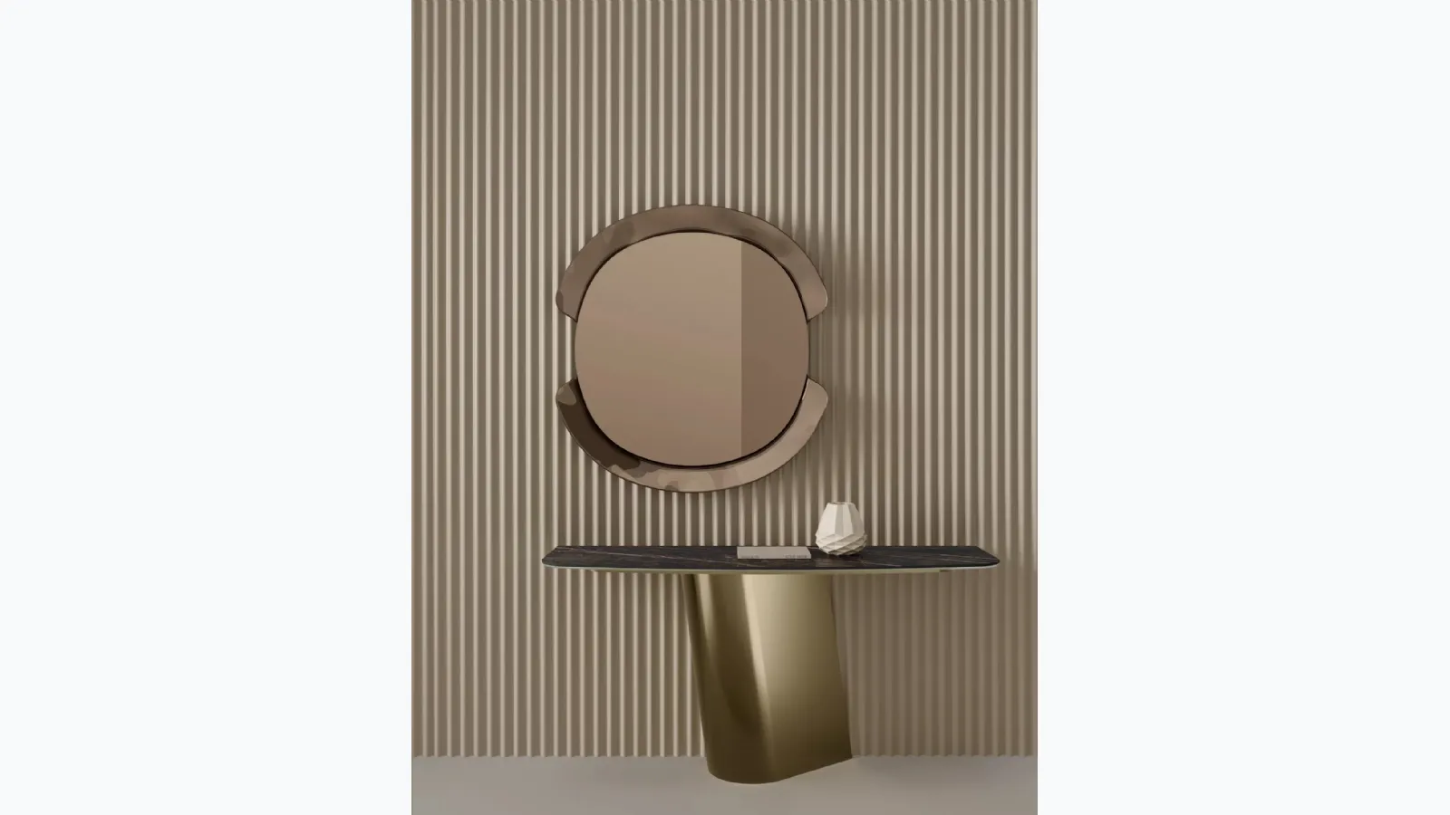 Mobile entrance Kimono Console with SuperMarmo top by Bontempi