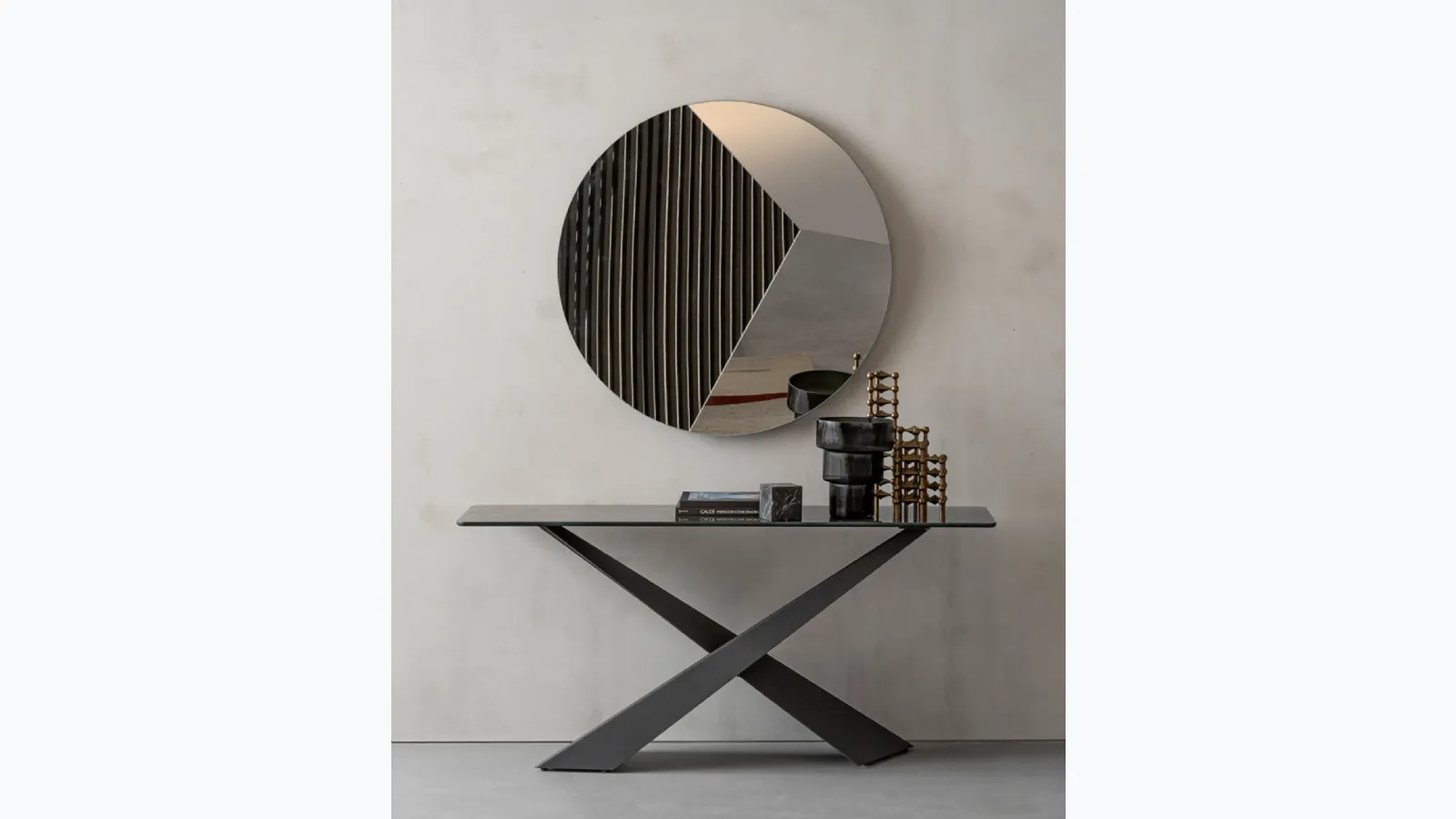 Entryway Mobile Console Living in glass by Riflessi