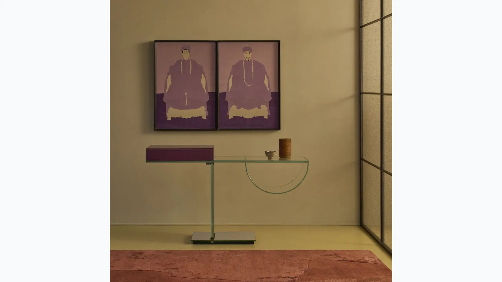 Mobile entrance Ollie Console by Glas Italia