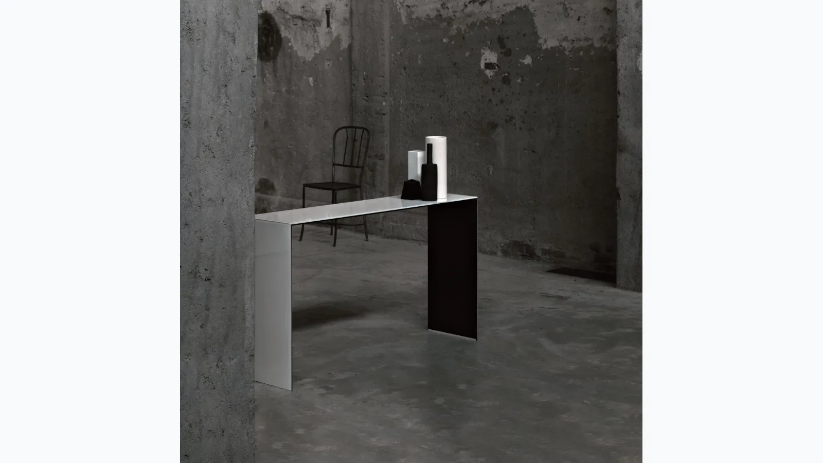 Mobile entrance SiO2 Bridge in crystal by Glas Italia