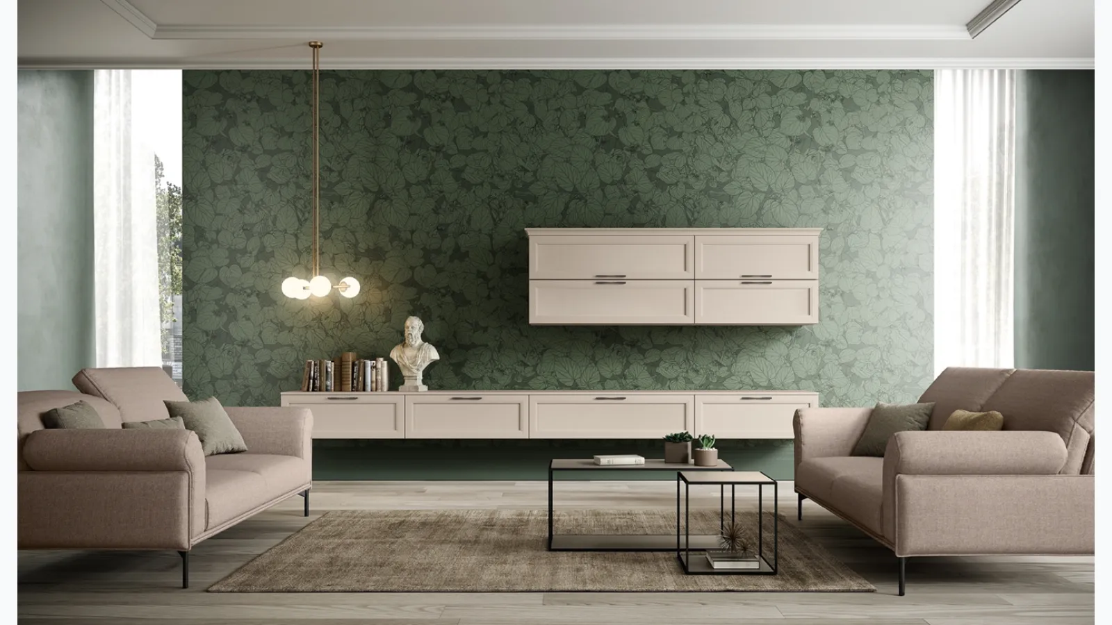 Wall unit Arcadia AS005 by Colombini Casa