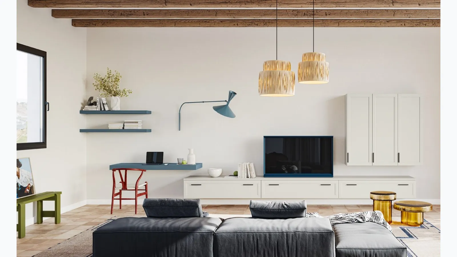 Arcadia L002 wall unit by Colombini Casa