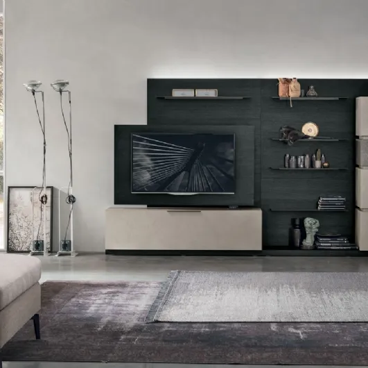 Tomasella's Atalante UNIT AT105 wall unit in granulated material.
