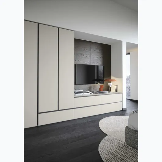 Novamobili Wall Unit with Wood Paneling