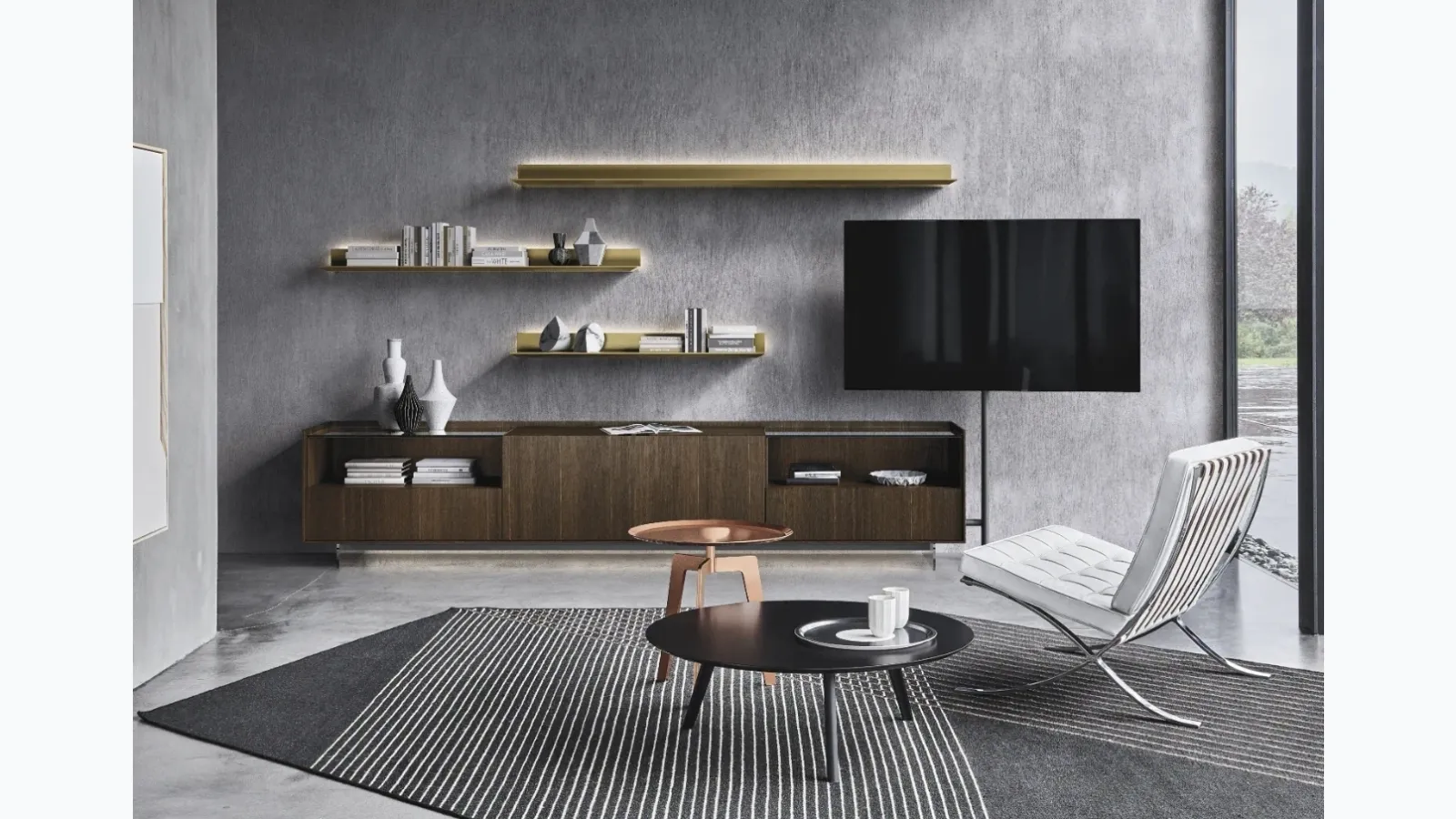 Cabaret Glass 03 wall unit by Sangiacomo