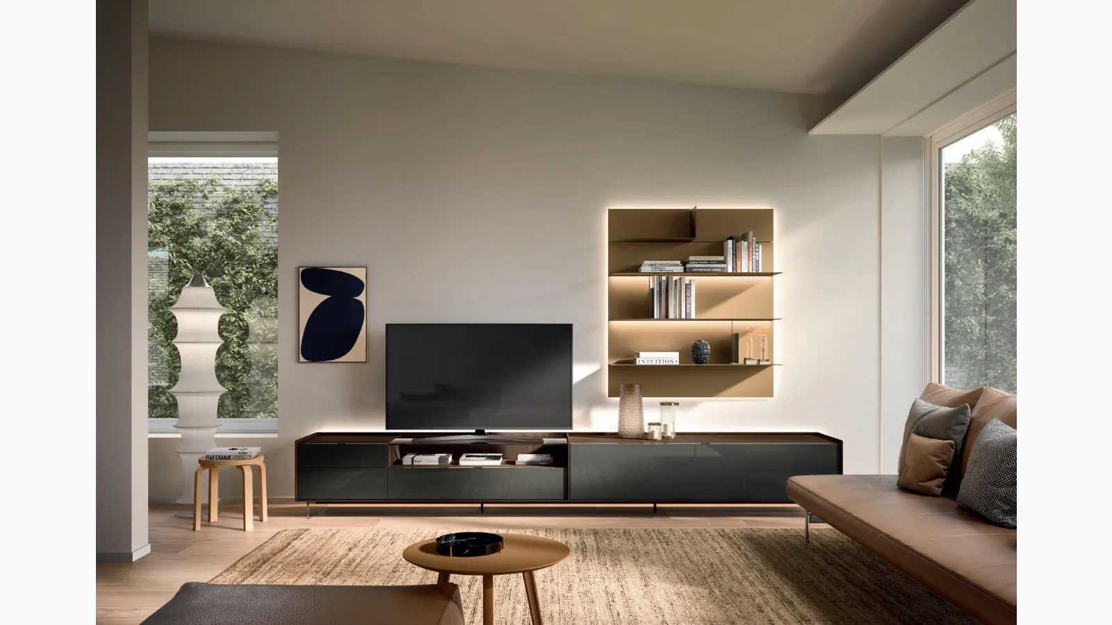 Cabaret Glass wall unit by Sangiacomo