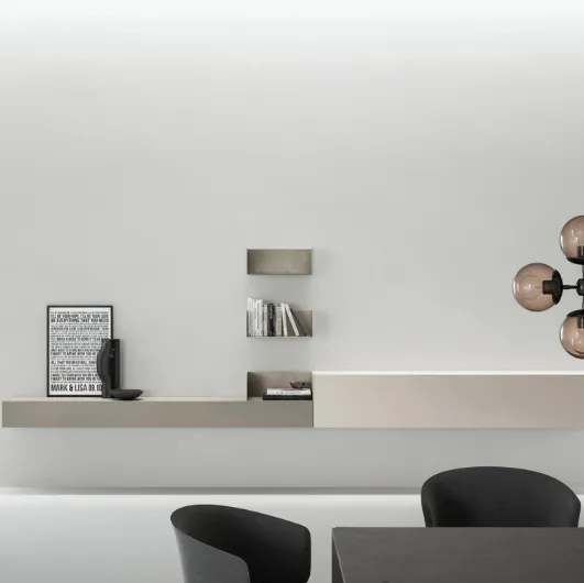 Wall Unit: Suspended Storage Containers with Open Compartments by Caccaro