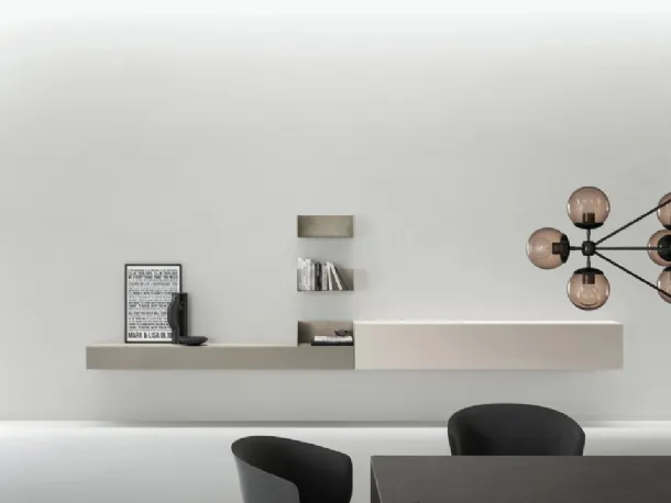 Wall Unit: Suspended Storage Containers with Open Compartments by Caccaro