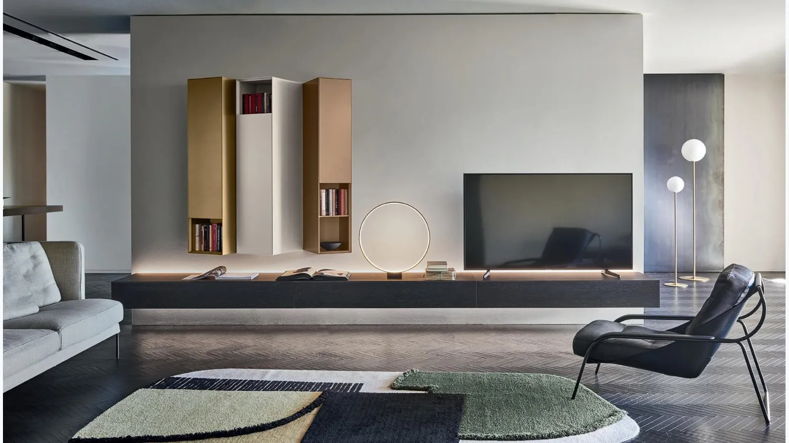 Domino 01 wall system by Sangiacomo.