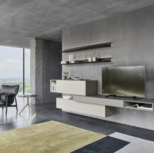 Suspended wall unit Domino 04 by Sangiacomo