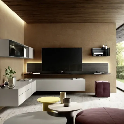 Corner wall unit Domino 05 by Sangiacomo