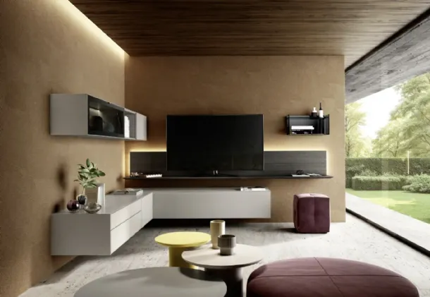 Corner wall unit Domino 05 by Sangiacomo