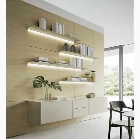 Domino Boiserie 01 fitted wall unit by Sangiacomo.