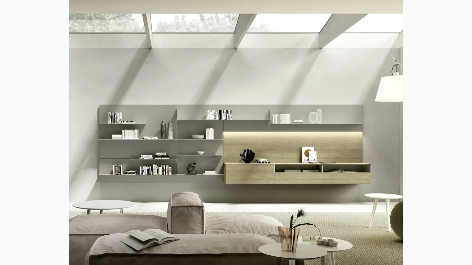 Domino Boiserie 03 wall unit by Sangiacomo