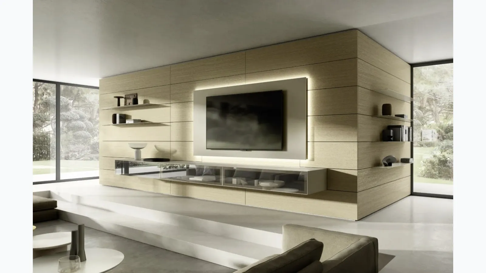 Domino Boiserie 08 wall unit by Sangiacomo