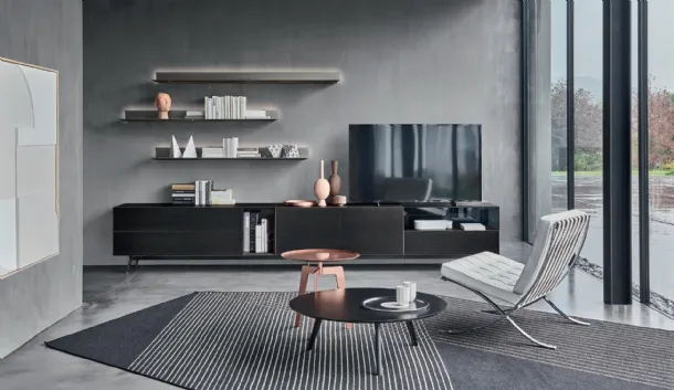 Domino Vitrum wall unit by Sangiacomo
