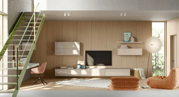 Eclectic wall unit EN06 by Colombini Casa.