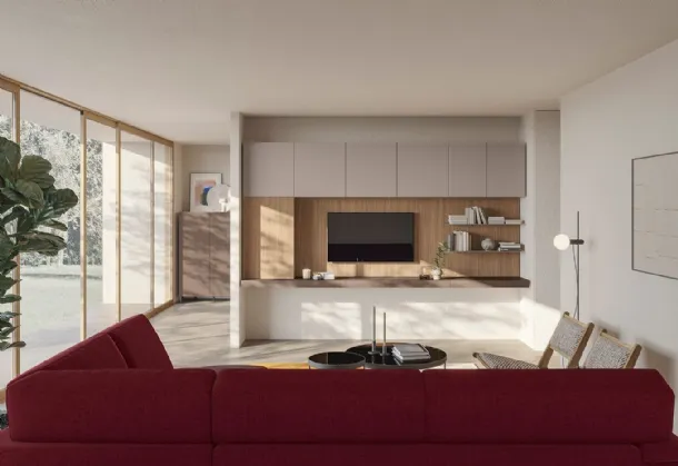 The suspended Golf L01 wall unit by Colombini Casa
