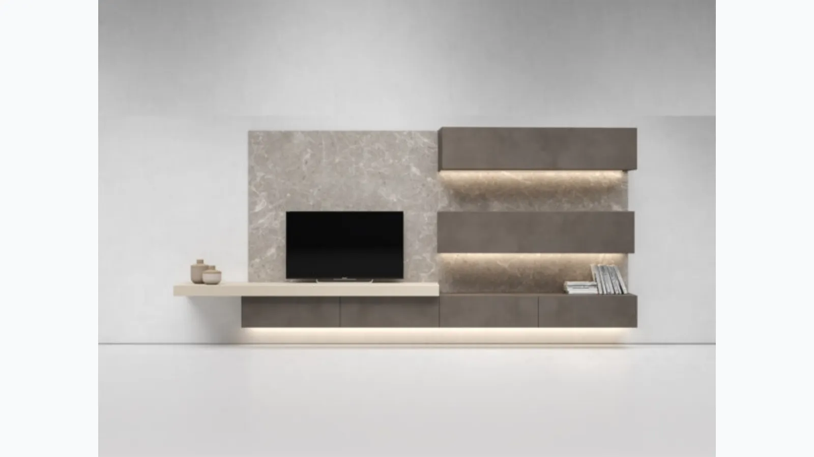 Presotto's I-ModulART H fitted wall unit.