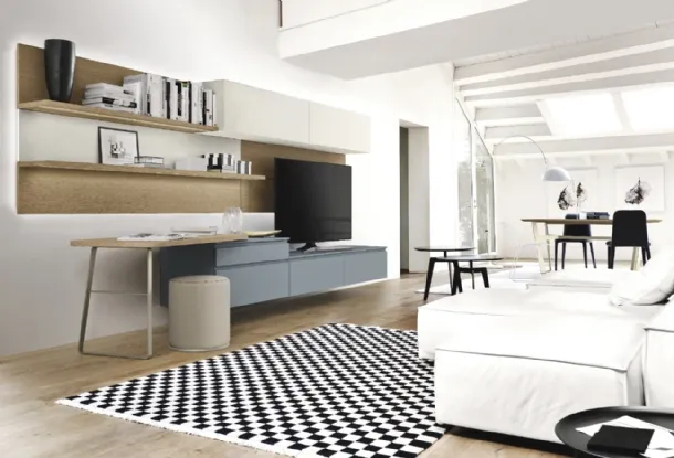 Lampo 004 Lacquered Wall Unit by Sangiacomo